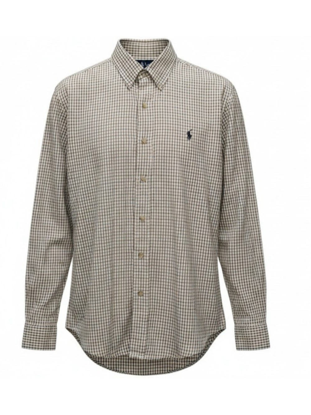 Ralph Lauren Custom Fit Long-Sleeve Cotton Plaid Shirt Size Medium Men's Pre-own